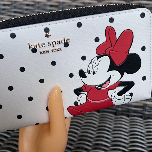 disney x kate spade new york other minnie mouse large continental wallet - Picture 6 of 16